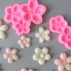 Sakura Baking Tray Flowers Shaped Plum Blossom Fondant Clay Silicone Mold for Mousse Chotolate Dessert Soap Cake Decorating Tool