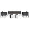 VidaXL Garden Furniture Set 8 Pcs with Cushions Wicker Anthracite