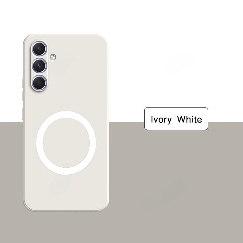 Original Skin Feel Liquid Silicone Car Magnetic Holder Case for Samsuang Galaxy A57 A37 A27 5G Camera Protector Anti-drop Cover