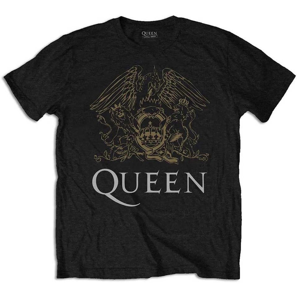 Queen Gold Crest Logo Freddie Mercury ufficiale Uomo maglietta unisex
