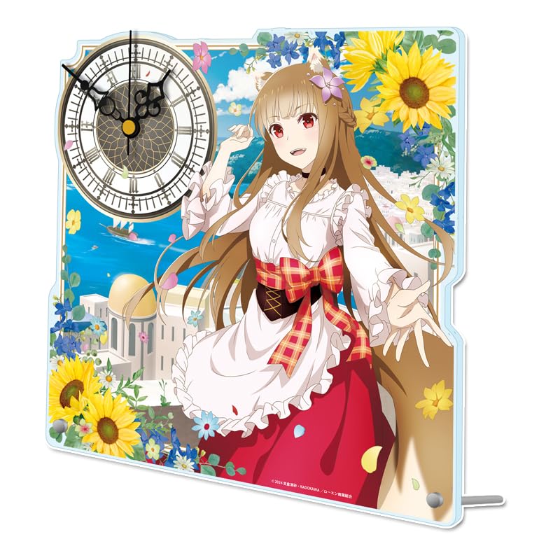 

Сезонные растения Пряности и Волк ТОРГОВЕЦ ВСТРЕЧАЕТ МУДРОГО ВОЛКА Оригинальные акриловые настольные часы [Холо из Минатомати] Прибл.. 190 x 190 мм Акрил