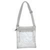 Transparent Messenger Bag with Adjustable Shoulder Strap and Inner Pocket for Sports Events Gray