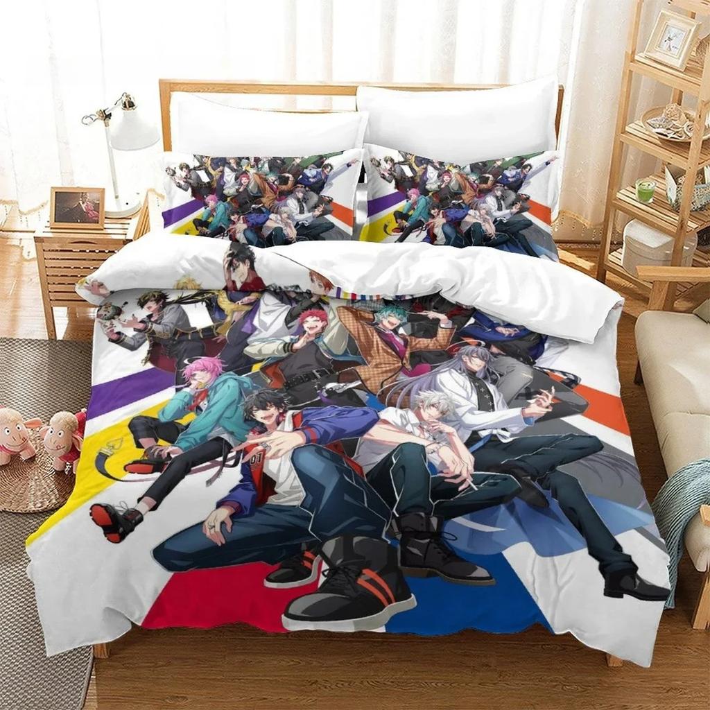 Hypnosis Mic Division Rap Battle Rhyme Anima Bedding Set Printed With Pillowcase Bed Duvet Cover Single Double Queen King Size