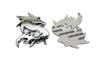 speed mao Stylish 3D 3D Emblem Dragon Dragon Left and Right Set Silver