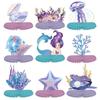 Theme Marine Mermaid Paper Fan Honeycomb Ball For Event Decor And Celebrations