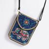 Bohemian Style Pu Flower Embellished Shoulder Bag With Magnet Closure For Daily Use