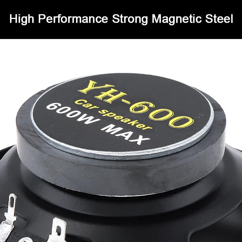 Yh-600 6 colių garsiakalbis Automobilio stereo garso koaksialinis garsiakalbis Garsas 600W Automobilio garso priedai Visas dažnis