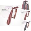 Traditional Polyester Kids Tie With Striped Pattern For School Uniforms