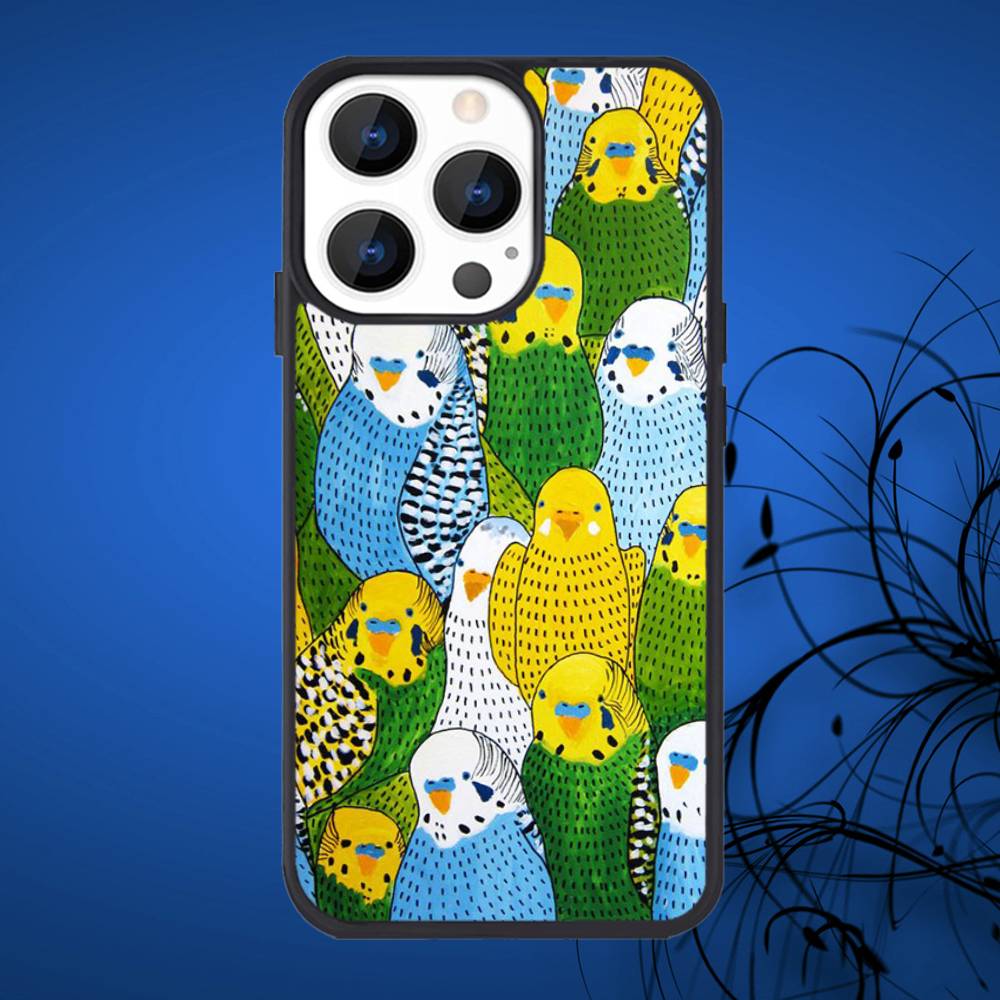 Animal Parrot Bird Phone Case For iPhone 16,15,14,13,12,11,Plus,Pro,Max Mini Magsafe Magnetic Wireless Charging