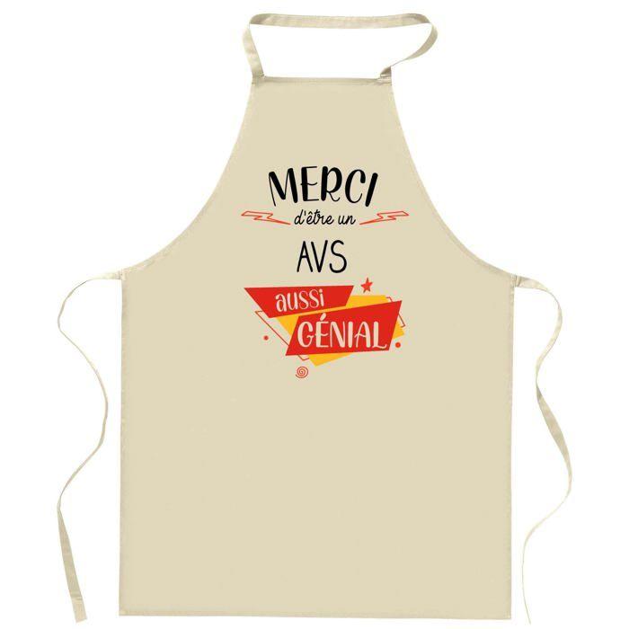 Tablier de cuisine - Chouchou Merci Génial - Impression bretonne - Coton résistant - Imprimé en France