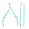 Professional Manicure Set 3Pcs Stainless Steel Nail Cuticle Nipper With Pusher Set Personalized Custom Logo Cuticle Nail Clipper