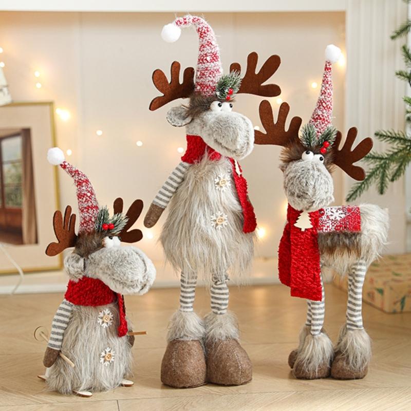 Sophisticated Christmas Reindeer Window Display Decoration Figurine For Festival Atmosphere In Homes And Offices