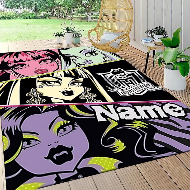 Custom Name Vampire Gothic Fantasy Art Carpet Rug Customizable Soft Washable Anti-Slip Home Living Room Sofa Mats Personalized Rug. 0909405