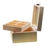 Plain Wooden Jewelry Case with Mirror and Removable Tray Multipurpose Storage Box for Beads Crochet Accessories and DIY Crafts