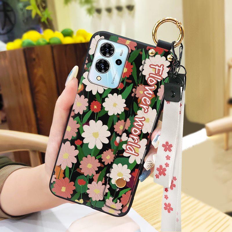 Ring Wristband Phone Case For ZTE Blade V40 Pro Phone Holder Anti-dust Fashion Design Dirt-resistant Waterproof Durable