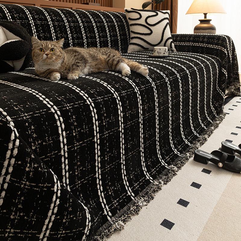 Modern Chenille Sofa Cover All Season Universal Anti Cat Scratch Seat Towel Full Coverage Blanket  for Living Room