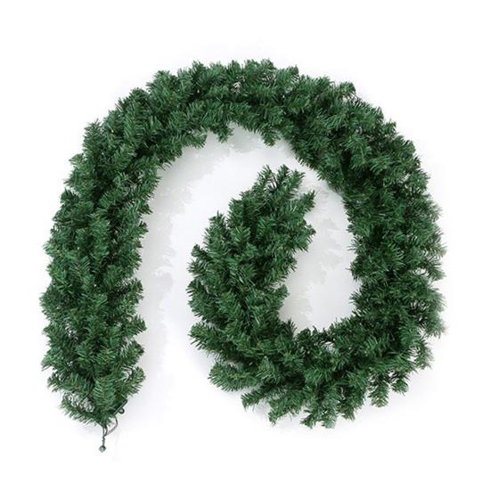 Yousheng 270CM Christmas Artificial Pine Garland with LED Light Red Berries Pinecone Glowing Faux Pine Needle Rattan Mantle Fireplace Porch Hanging