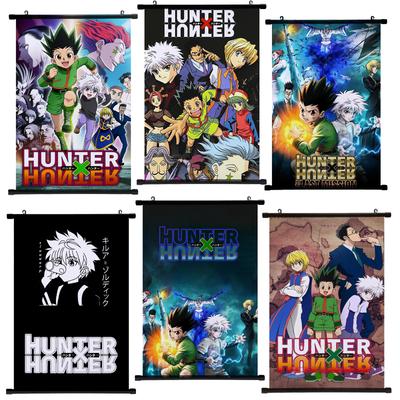 HUNTER X HUNTER Pintura Póster Enrollable Gon Freecss Killua Hisoka Decoración del Hogar Pintura Colgante Niños Niñas Póster Enrollable