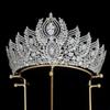 High Quality Baroque Zircon Wedding Jewelry Hair Crown Zirconia Diamond Bridal Women Tiara