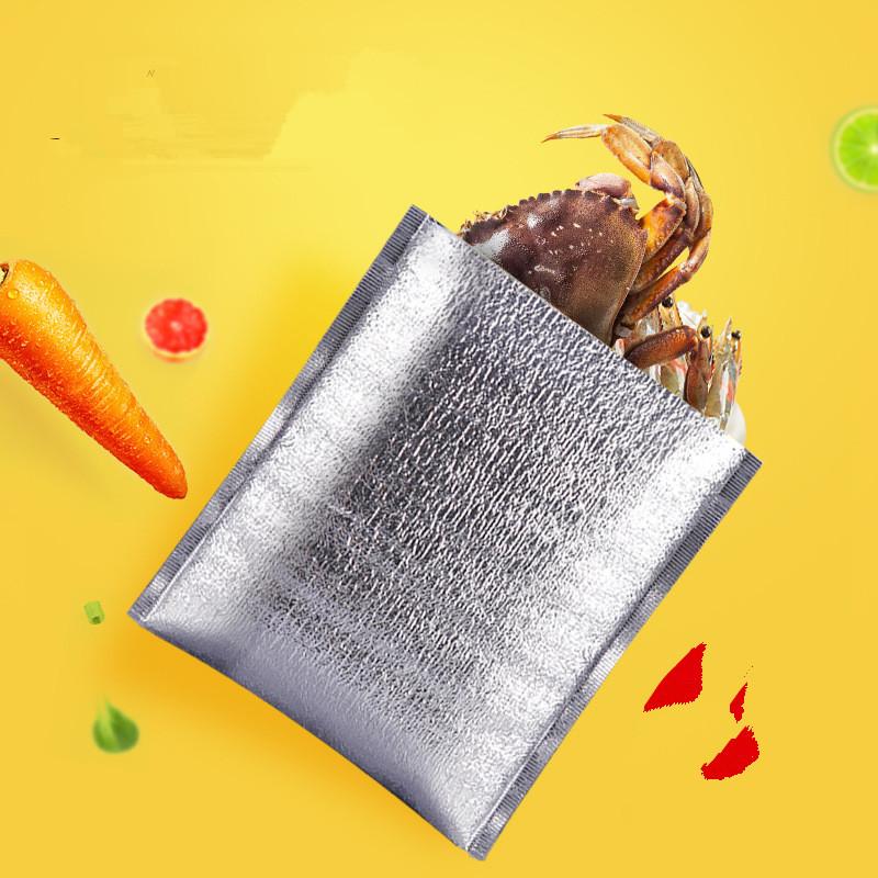 Aluminum Foil Cooler Bag Insulation Folding Picnic Portable Food Thermal Packing Bag Food Delivery Drink Carrier Insulated Bag