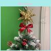 Christmas Tree Top Star Led Glitter Iron Art Decor For Holiday Celebration