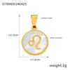 18K Gold Titanium Steel Constellation Pendant - Round, Versatile, Simple Design with Shell Accents, European and American Style Jewelry.