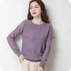 Maglione lavorato a maglia a maniche lunghe Maglione da donna per abbigliamento esterno autunno e inverno Pullover con scollo a V e maniche a pipistrello