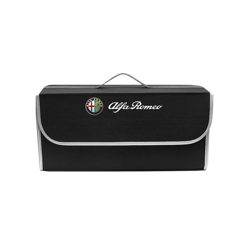 

Car Felt Cloth Storage Bag Folding Organizer Box Trunk Tool Case For Alfa Romeo 156 159 147 4C 8C 166 Giulia Giulietta Stelvio чёрный