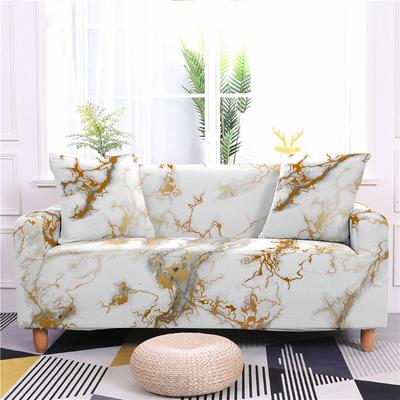 Geometric Marble Print Stretch Anti -Fouling Sofa Cover Elastic All Inclusive Sofa Towel Home Furniture Cover