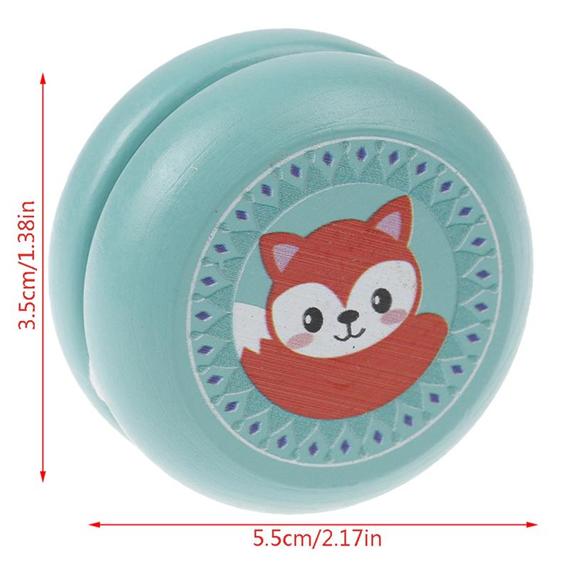 Wooden Yoyo Toys Animal Prints Kid Yoyo Ball Wood Kid Yoyo Toys For Children