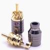 2Pcs Gold Plated RCA Plug Jack Soldering Speaker Audio Connector  Headphone Jack