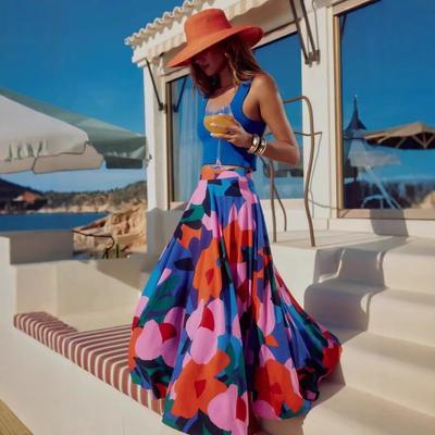 Falda de Vacaciones con Estampado Boho para Mujer