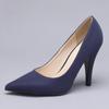 JiaLuoWei 3.9 Inch High Heel Pumps Lady Sexy Stilettos Pointed Toe Slip On Pumps Office Elgeant Casual Shoes Size 36-46