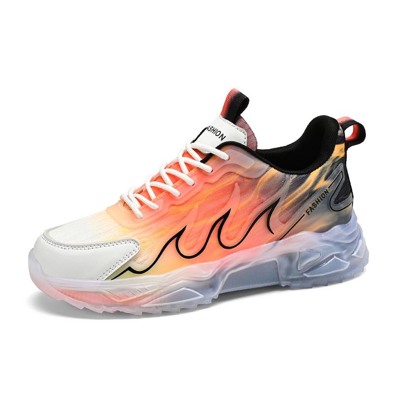 

2024 Новая модная повседневная спортивная обувь, мужские кроссовки, нескользящая дышащая обувь 39-44 39 оранжевый