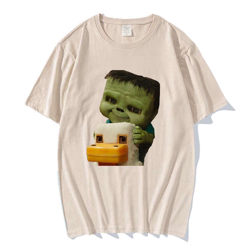 Funny Printing T-shirt Hot Game Chicken Jockey Tshirts Short Sleeve Cotton O-neck TShirt Men Women Clothing Unisex Streetwear