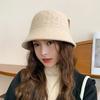 Bucket hat ladies autumn and winter elegant versatile hat fashion celebrity knitted bucket hat