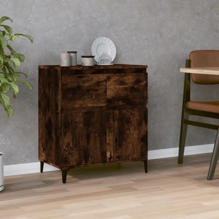 VidaXL Buffet Chêne fumé 60x35x70 cm Bois d'ingénierie 819689
