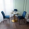 MAVERIK Velvet Navy Blue Upholstered Velvet Chair