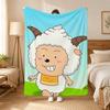 Lazy Goat Animal Wall Art Throw 240g flannel blanket, suitable for sofas, beds, offices,  exquisite gift blankets