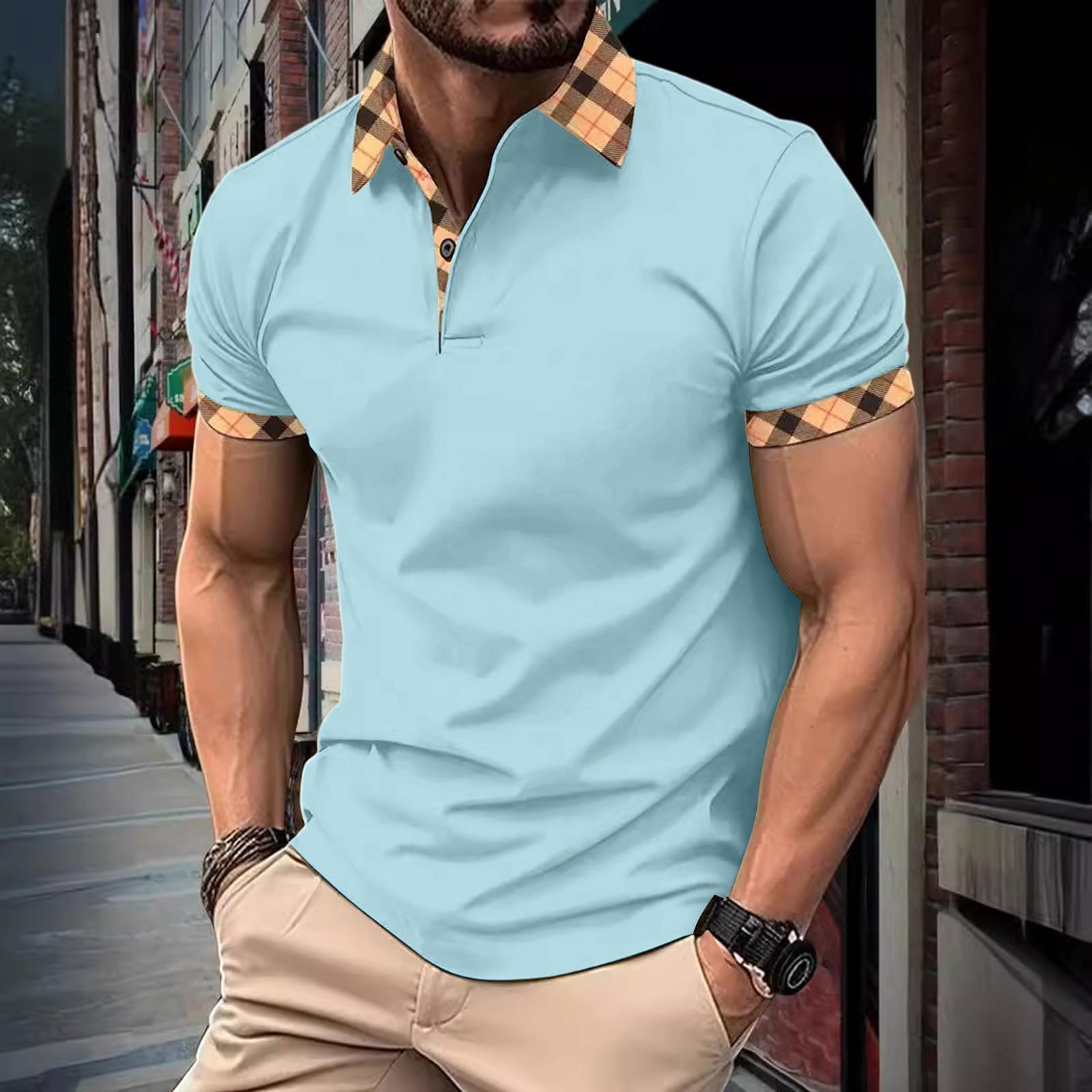 

Men s Sports Casual Slim Neck Pocket Shirt XL