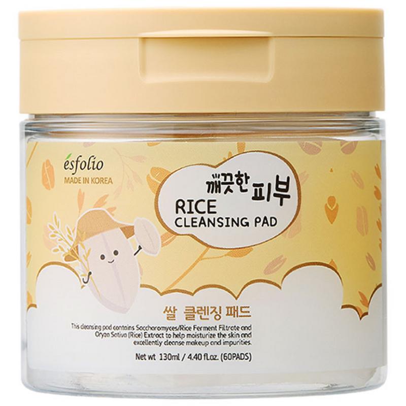 Esfolio Rice Mild Acidic Cleansing Pads Gentle Rice Water Deep Cleansing, 1 pcs, 60 pads