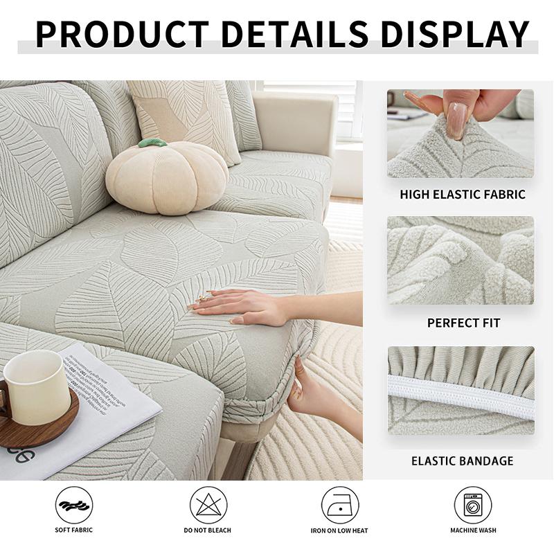 Thick Fabric Sofa Cushion Cover Soft Elastic Chair Seat Cover Washable Wear-Resistant Furniture Protector Sectional Couch Cover