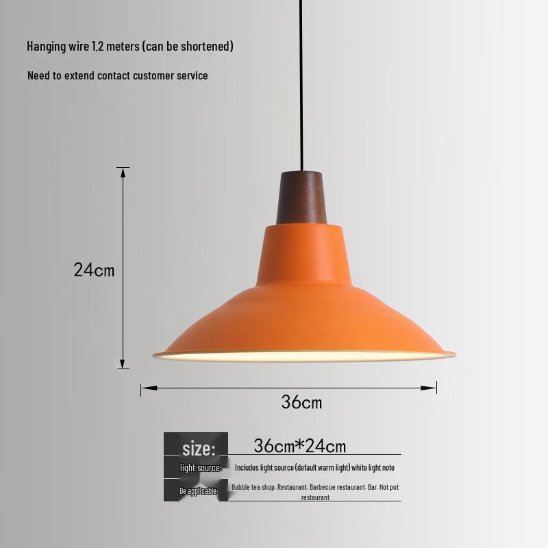 Orange Nordic Industrial Pendant Light for Restaurants & Bars