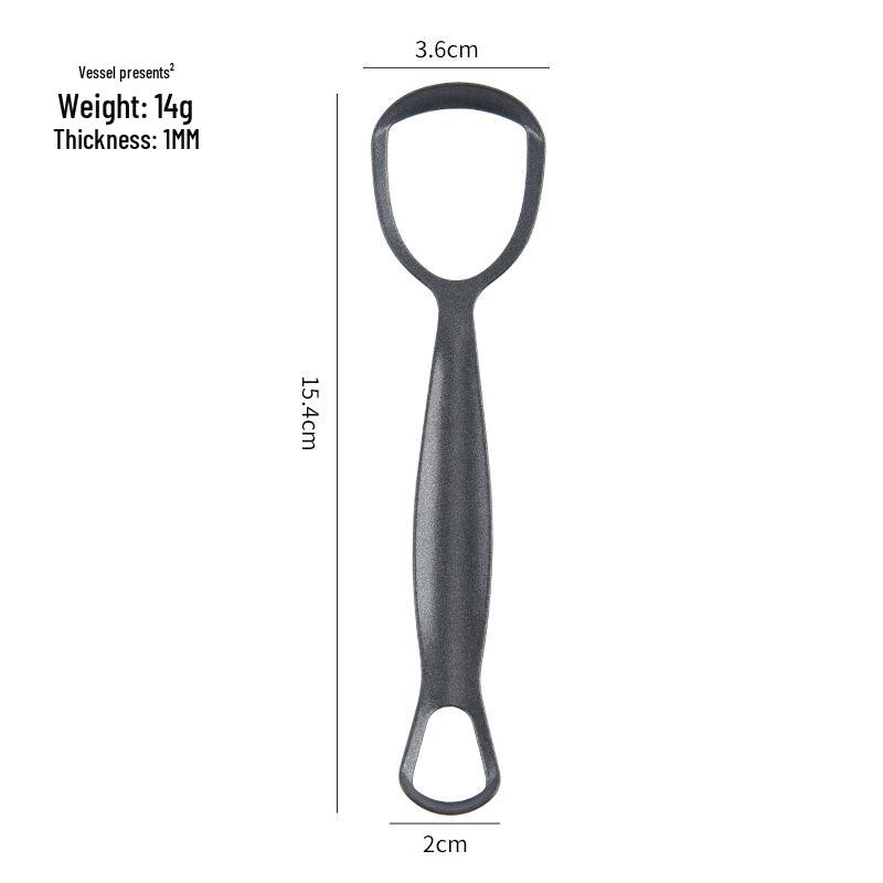 In-stock Stainless Steel Double-Headed Tongue Scraper for Oral Cleaning and Bad Breath Removal