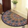 1PC Retro Door Rug Semi-circular Floor Mat Entrance Door Rugs Non-slip Absorbent Bathroom Mat Room Home Decoration Hogar Tapete