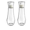 2 paquetes de dispensador de vidrio para enjuague bucal de baño botella de 8.8 onzas con tapa de vaso