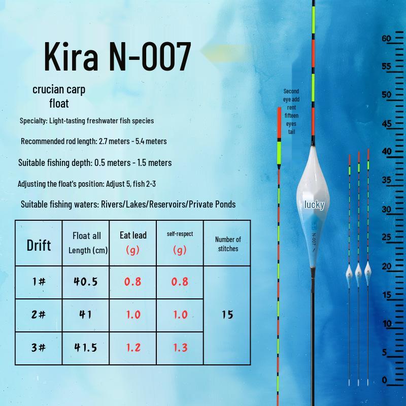Покращений нано-товстий хвіст поплавка для лову карася - Висока чутливість та привабливий дизайн для далеких закидань та великого коропа.