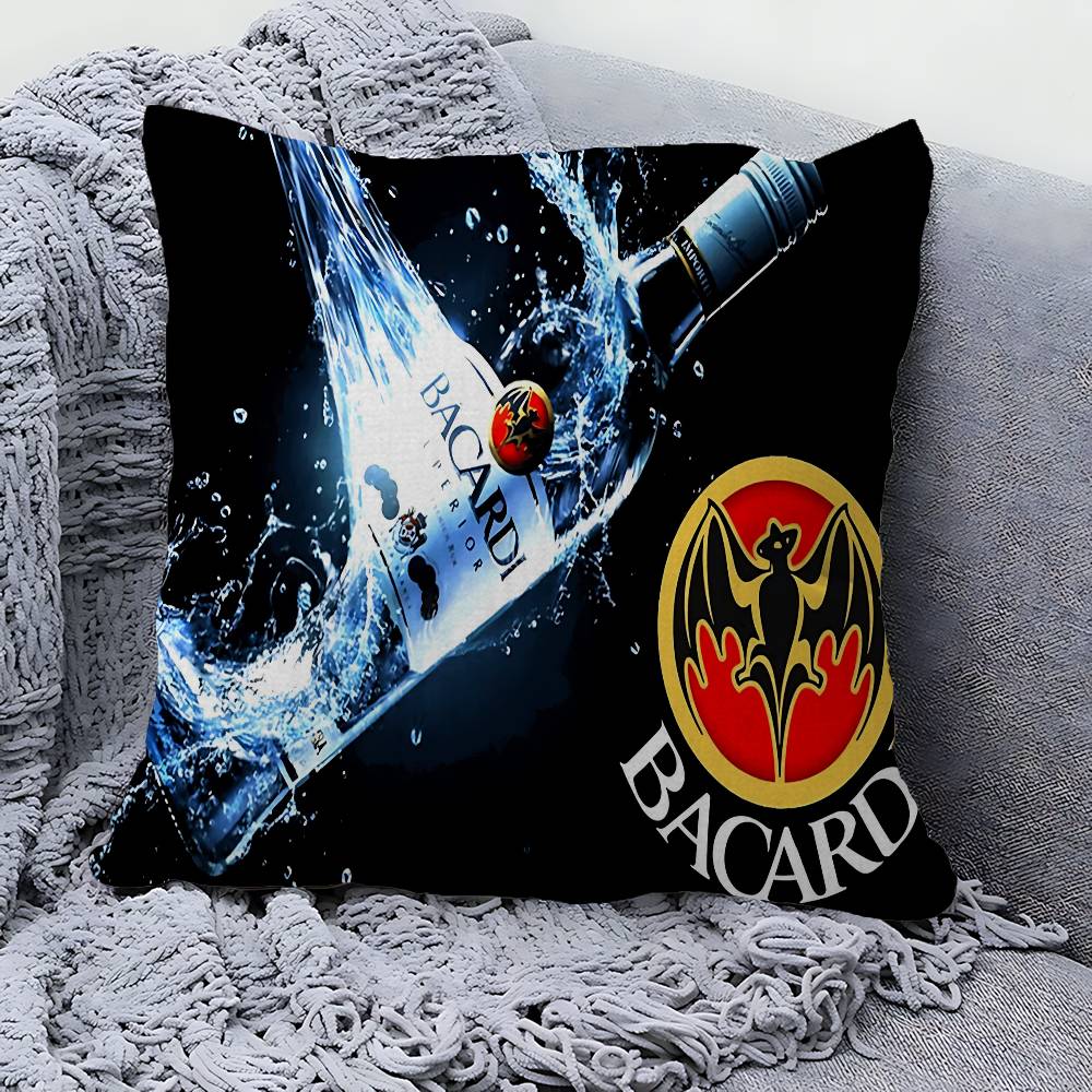 B-Bacardi Rum Vampier Vleermuis Kussensloop Decoratief Kussen Bank Huisdecoratie Hoes Kussenslopen