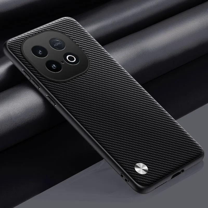 Case For VIVO IQOO Z10 Turbo Pro Carbon Fiber PU Leather Shockproof Cover For VIVO IQOO Z10Turbo Anti-Shock Soft Silicone Cases