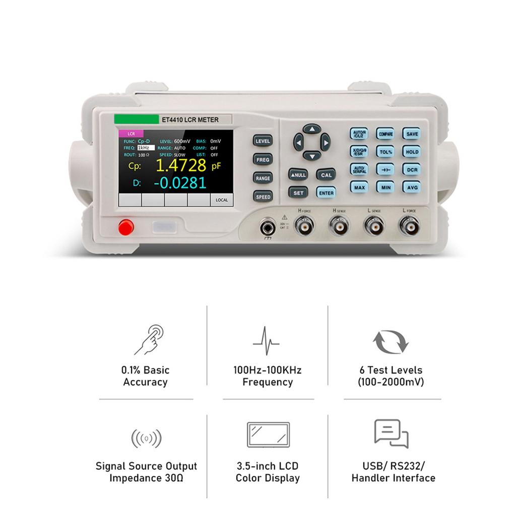Benchtop Digital   Meter 100H -100KH  High   Digital Meter Resistance Inductance Capacitance Tester 0.1% Accuracy 3.5-inch LCD Display